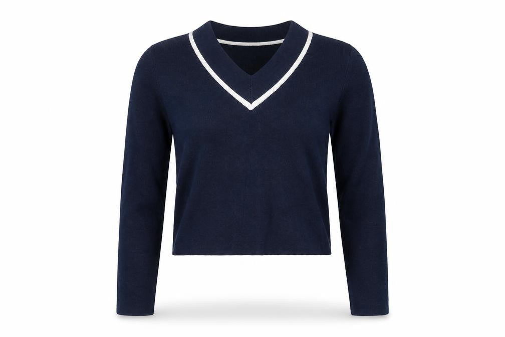Jack Wills Women's Blue V-Neck Jumper, Size 10