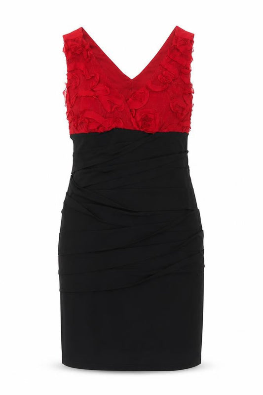 Enfocus Studio Women's Red & Black Sheath Dress 12