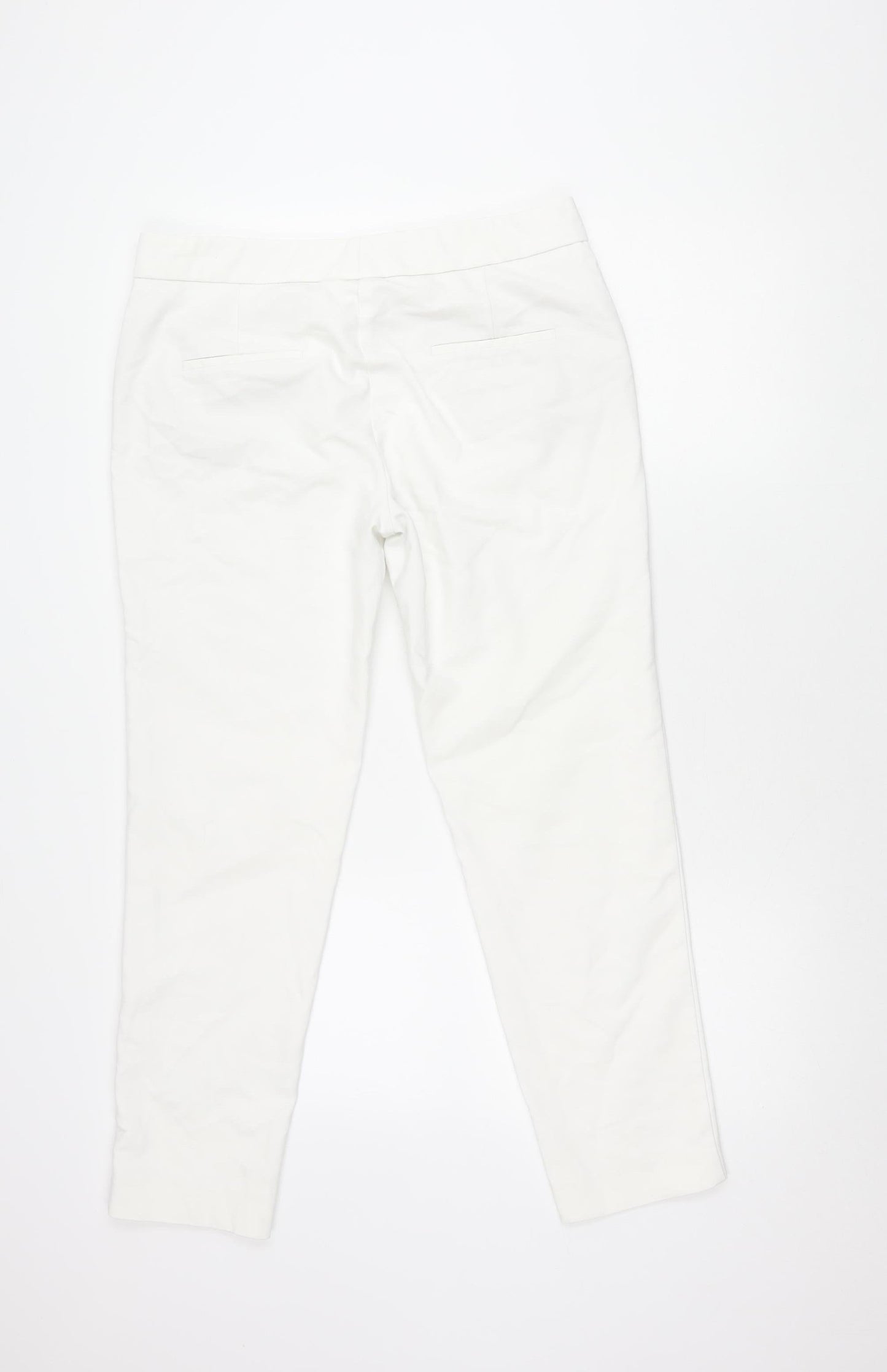 MNG White Straight Women's Trousers Size 14