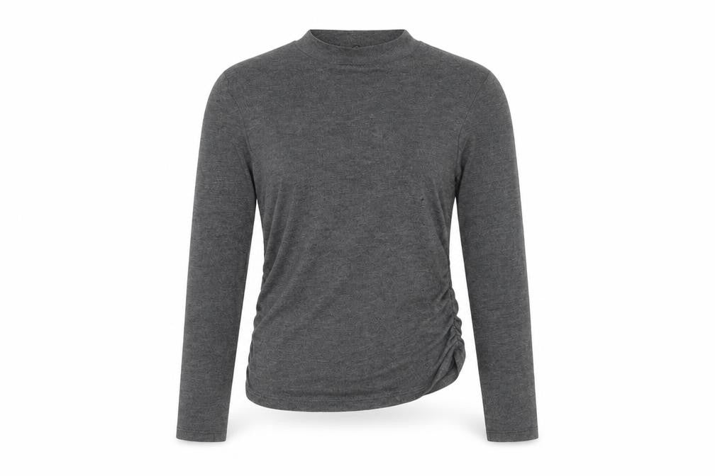 Stradivarius Women's Grey Knit High Neck Top M
