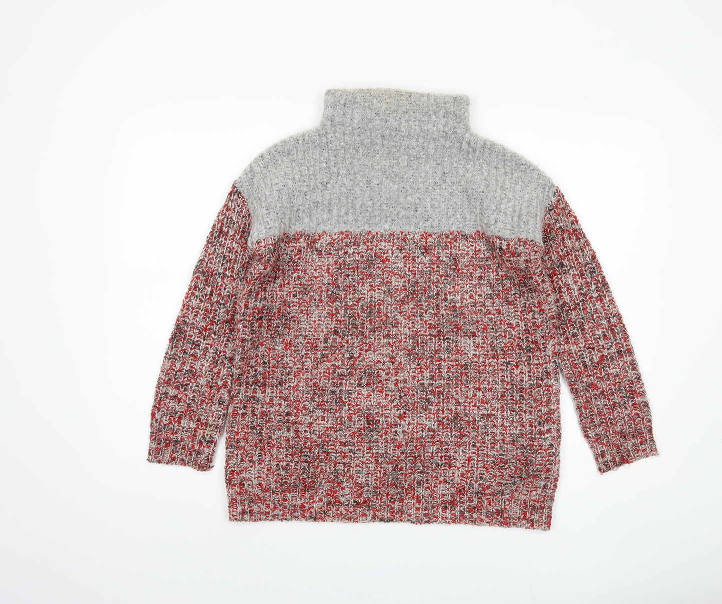 Topshop Women's Multicoloured Roll Neck Jumper Size 8