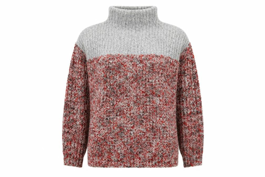Topshop Women's Multicoloured Roll Neck Jumper Size 8