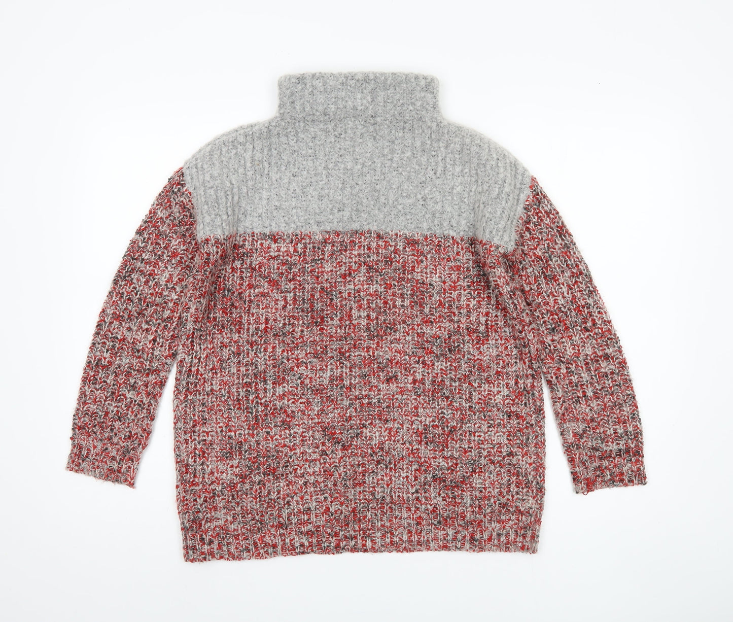 Topshop Women's Multicoloured Roll Neck Jumper Size 8