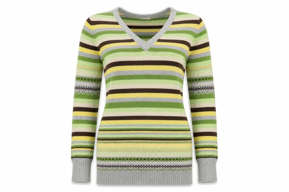 Next Women Multicoloured V-Neck Pullover Jumper Size 12