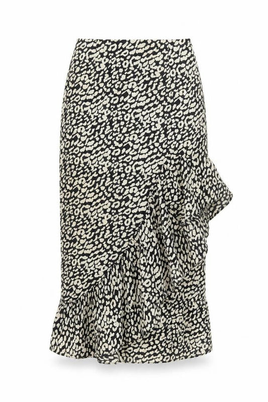 Naanaa Women's Animal Print Midi Skirt Size 6