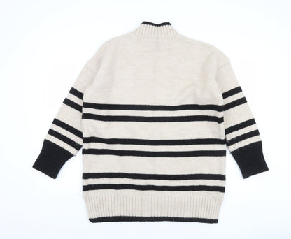 Next Women's Multicoloured Striped Pullover Jumper M