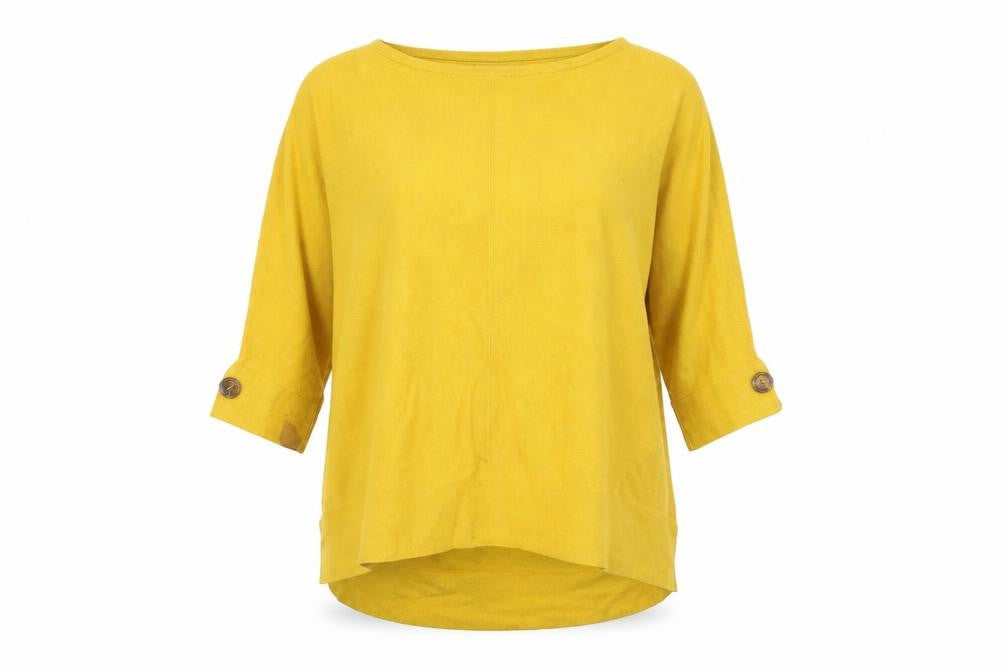 Monsoon Women's Yellow Tunic Jumper 3/4 Sleeve M