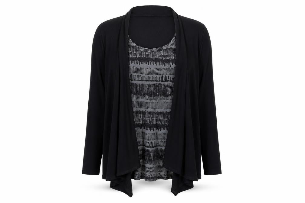 mamas & papas Women's Black Blouse UK 12 Long Sleeve