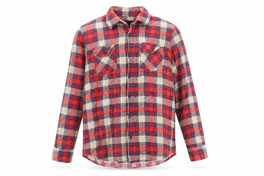 Woodland Men's Red Plaid Cotton Shirt L Casual