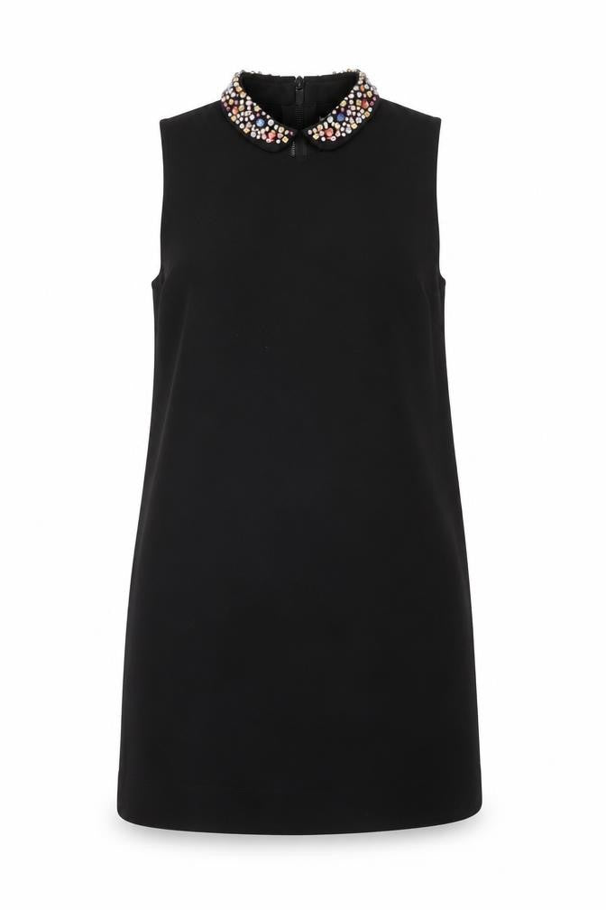 Cooperative Women's Black Beaded Collar Shift Dress M