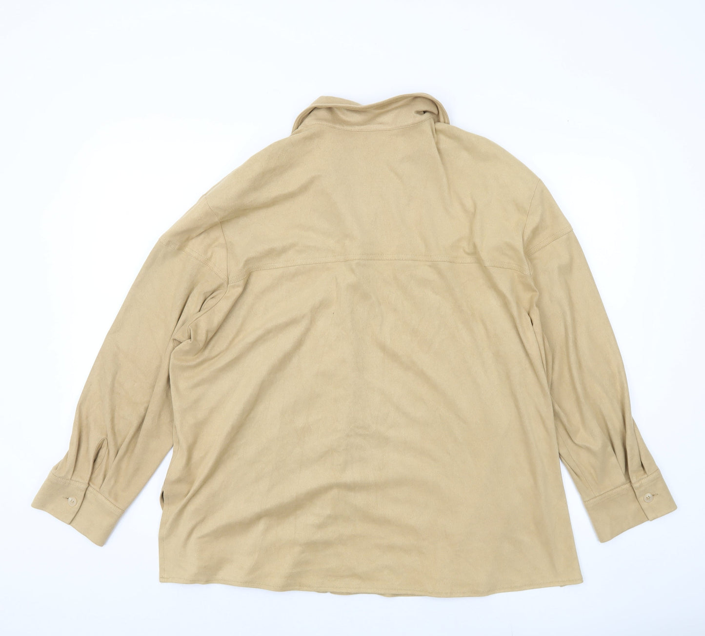 Bianca Women's Beige Button-Up Shirt Size 20