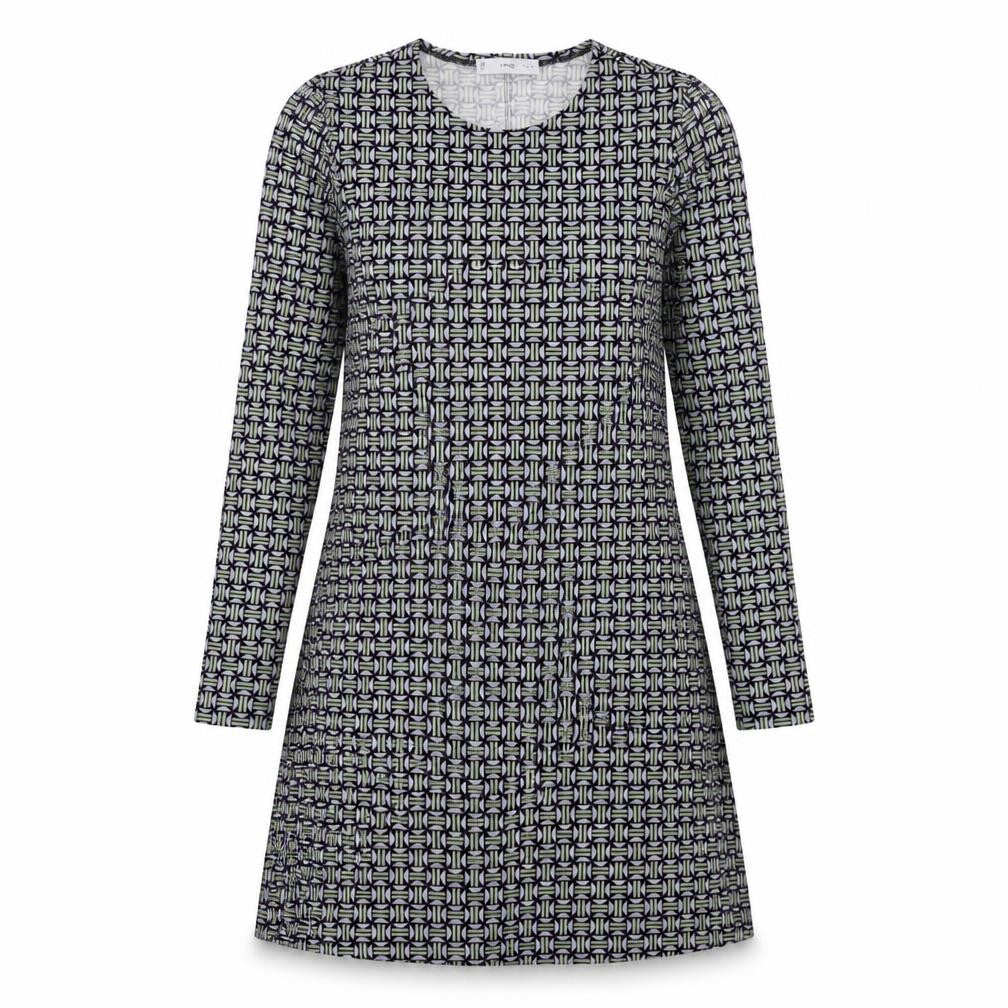Mango Women's Long Sleeve Geometric Dress Size 8