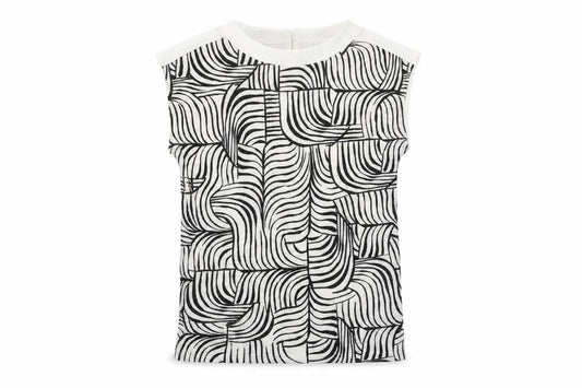 Marks and Spencer Women's Black Geometric Top