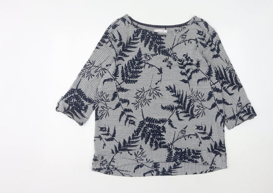 Marks and Spencer Women's Blue Floral Pullover Size 16