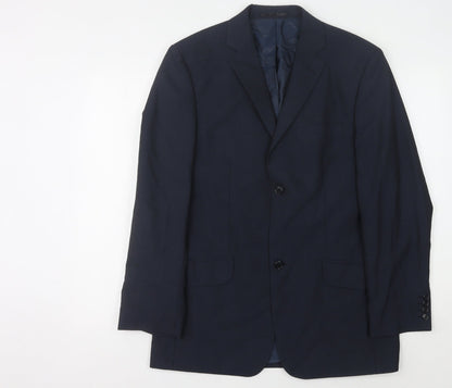 Additional front view of French Connection Men's Blue Blazer, 38, Formal Wool Jacket