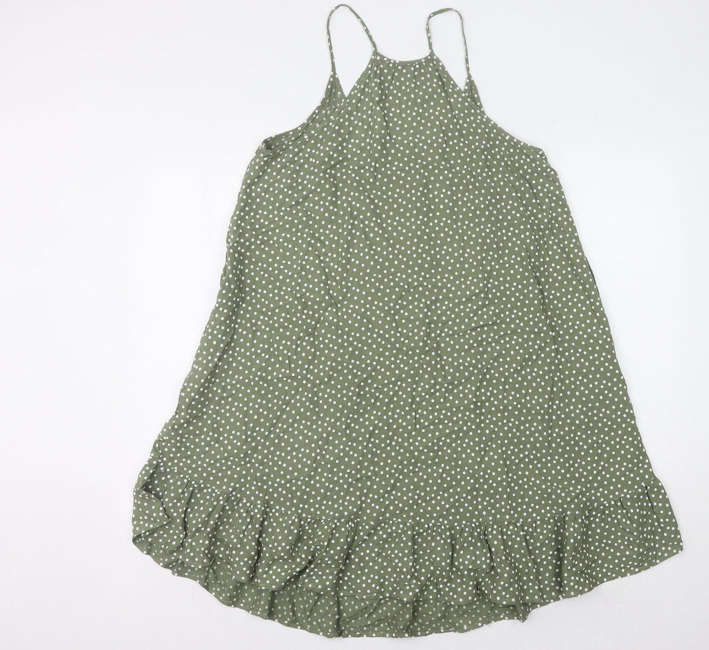 Marks and Spencer Green Polka Dot Dress, Size 10