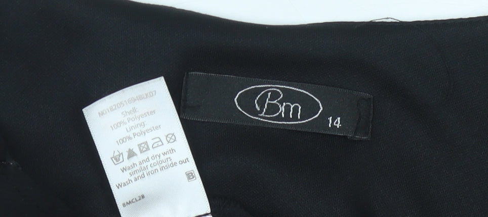 BM Women's Black Striped Blouse, Size 14