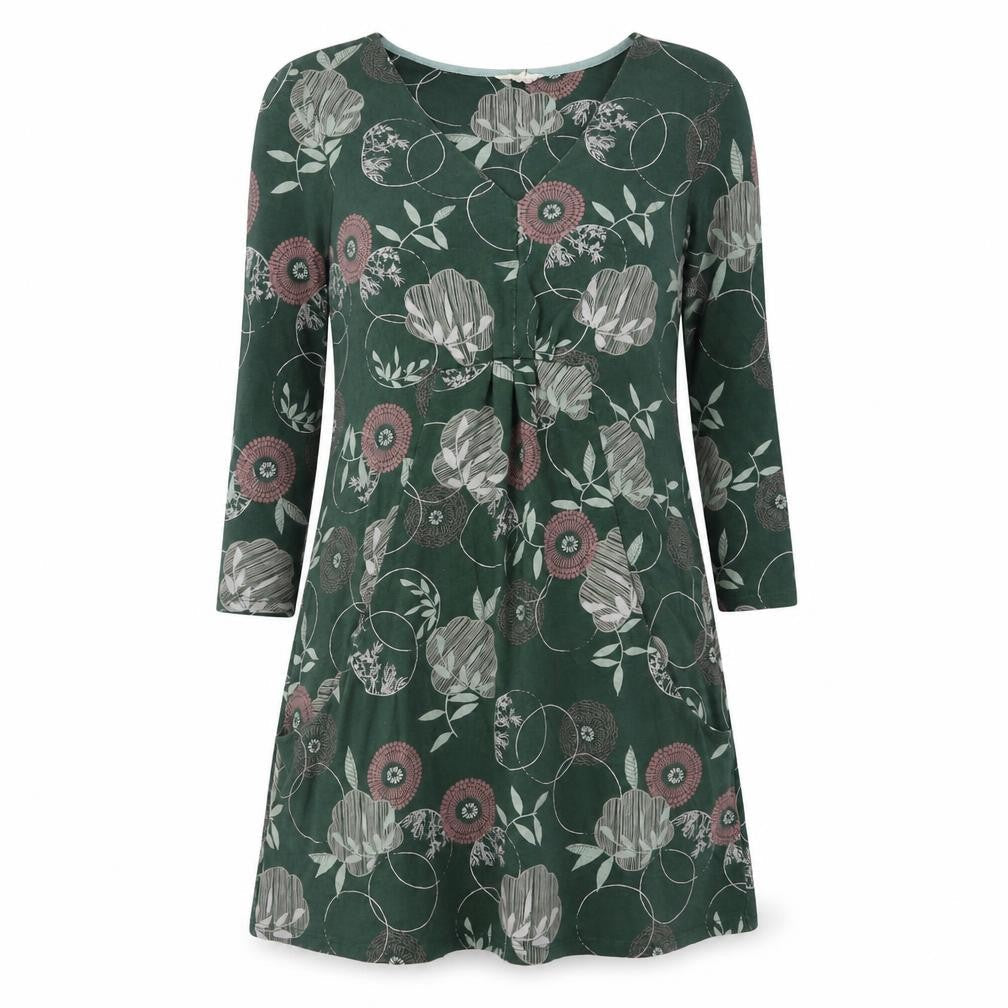 White Stuff Women's Green Floral Dress Size 12