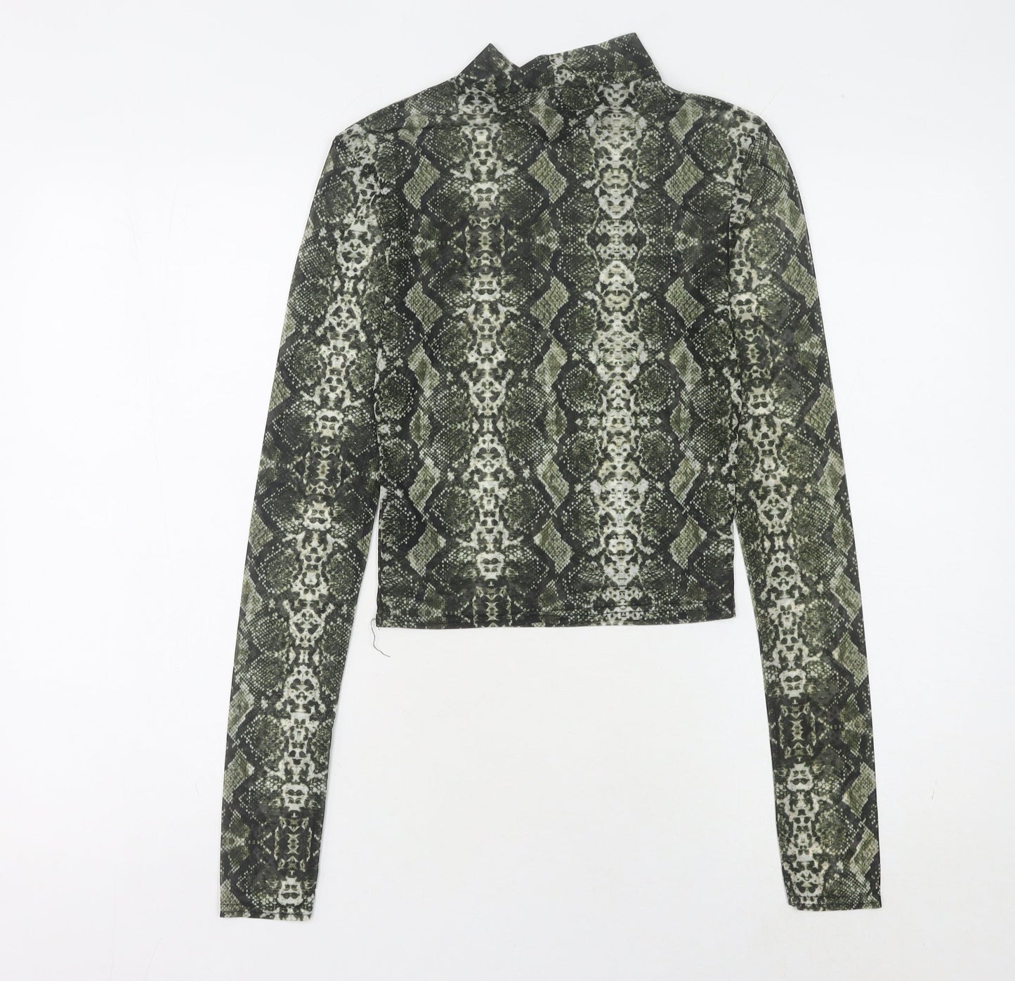 Urban Outfitters Women’s Green Cropped High Neck Top