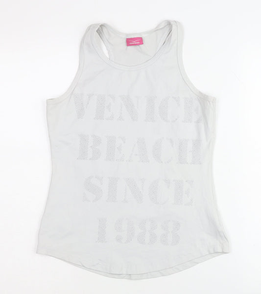 Venice Beach Women's White Tank M Gym Top