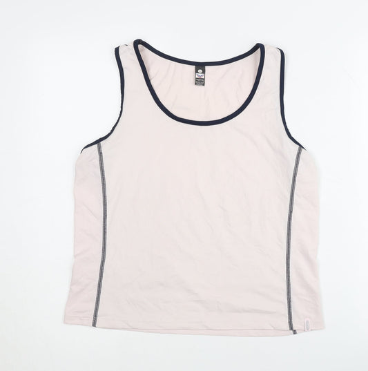 Trigema Women's White Tank Top L Scoop Neck