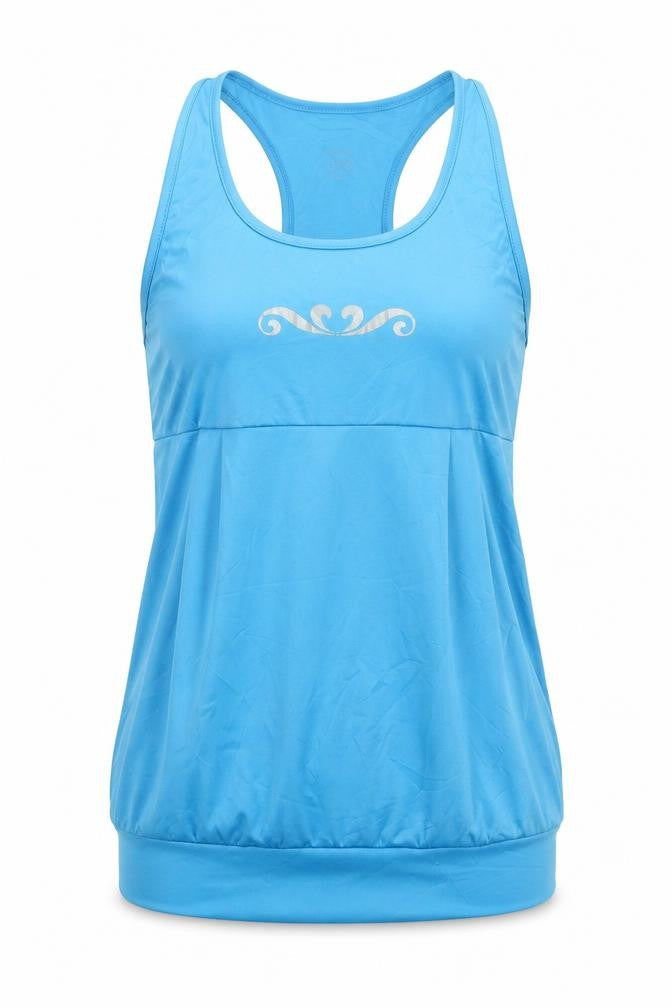 e-nution Women's Blue Racerback Tank Top, Size L