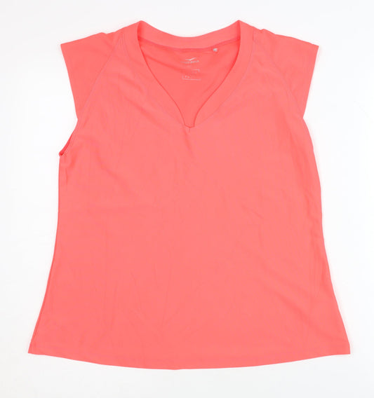 Venice Beach Women's Pink V-Neck Sleeveless T-Shirt
