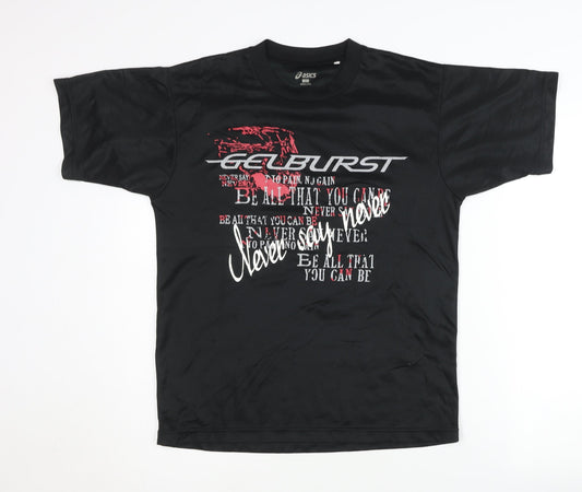 Asics Men's Black Graphic Jersey T-Shirt S