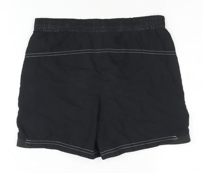 Back view of Hummel boys’ black athletic shorts, size 8, gym & training