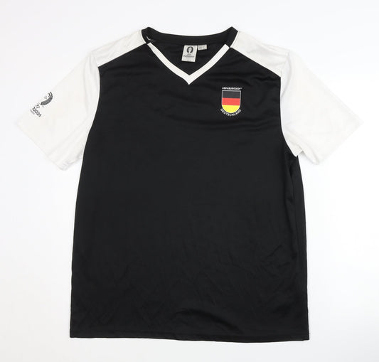 Front view of Euro 2024 Germany Men's Black Home Shirt M