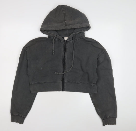 Pull & Bear Teens Black Full Zip Hoodie, Size 12