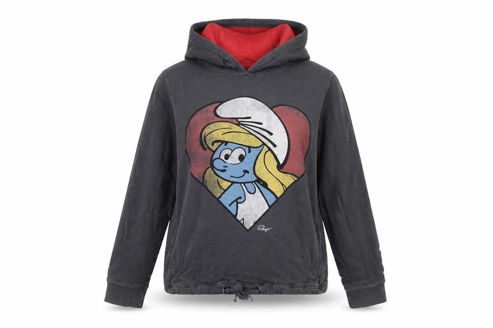 Trafaluc Women's Black Cartoon Pullover Hoodie, M