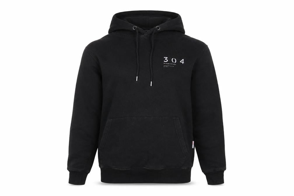 304 Unisex Black Hoodie XS Casual Pullover