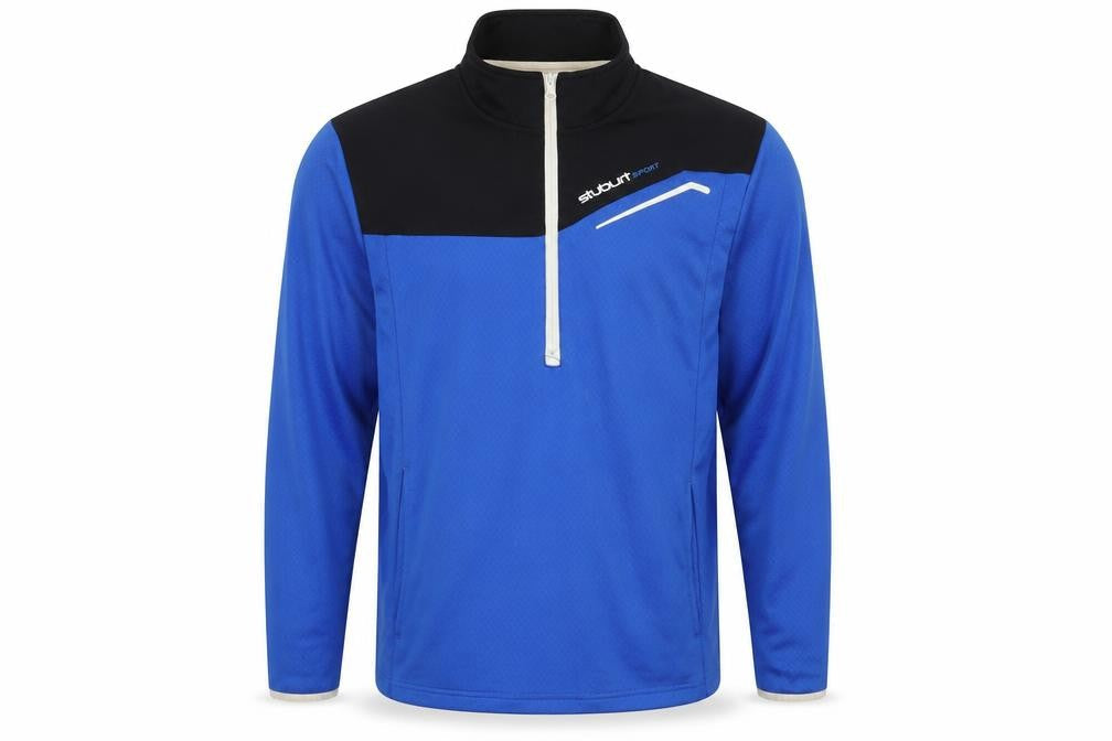 Stuburt Men's Blue 1/4 Zip Thermal Sweatshirt Medium