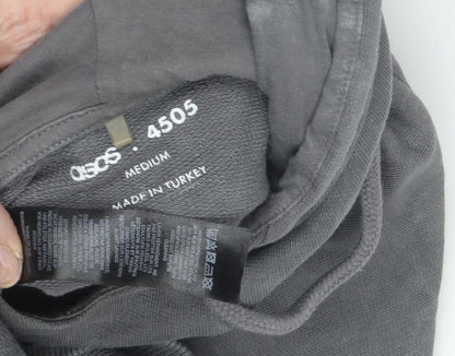 ASOS Mens Grey Pullover Hoodie, Medium,
