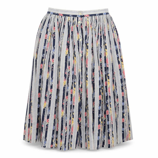Jaeger Women's Multicoloured Pleated Midi Skirt, Size 14