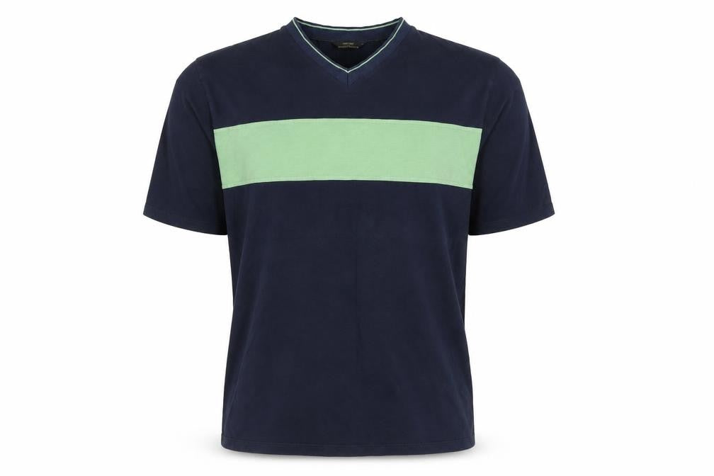 Marks & Spencer Men’s Blue Colourblock T-Shirt, Medium