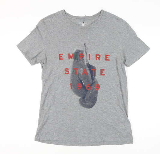 Gap Men's Grey Empire State Graphic T-Shirt M