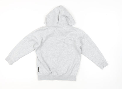Back view of French Connection boys’ grey full zip hoodie 9-10 years