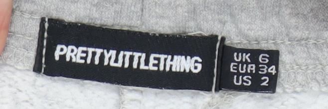 PrettyLittleThing Women's Grey Joggers Size 6