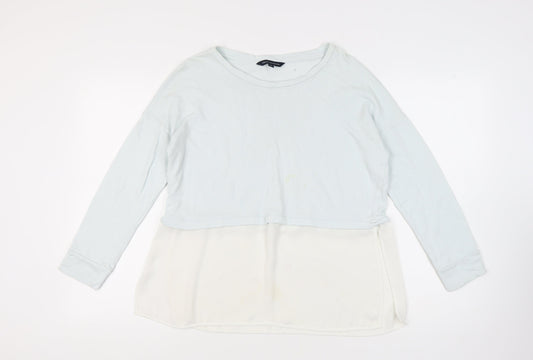 French Connection Women's White Cotton Cropped Top M
