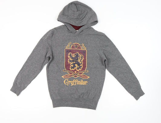 Harry Potter Grey Gryffindor Hoodie, Unisex Kids, 9-10 Years