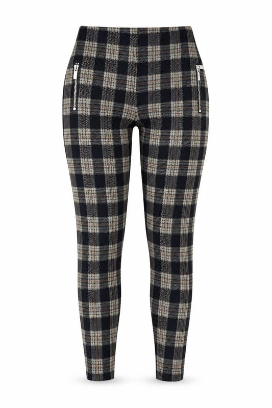 Next Women's Black Plaid Leggings, Size 8, Autumn/Winter