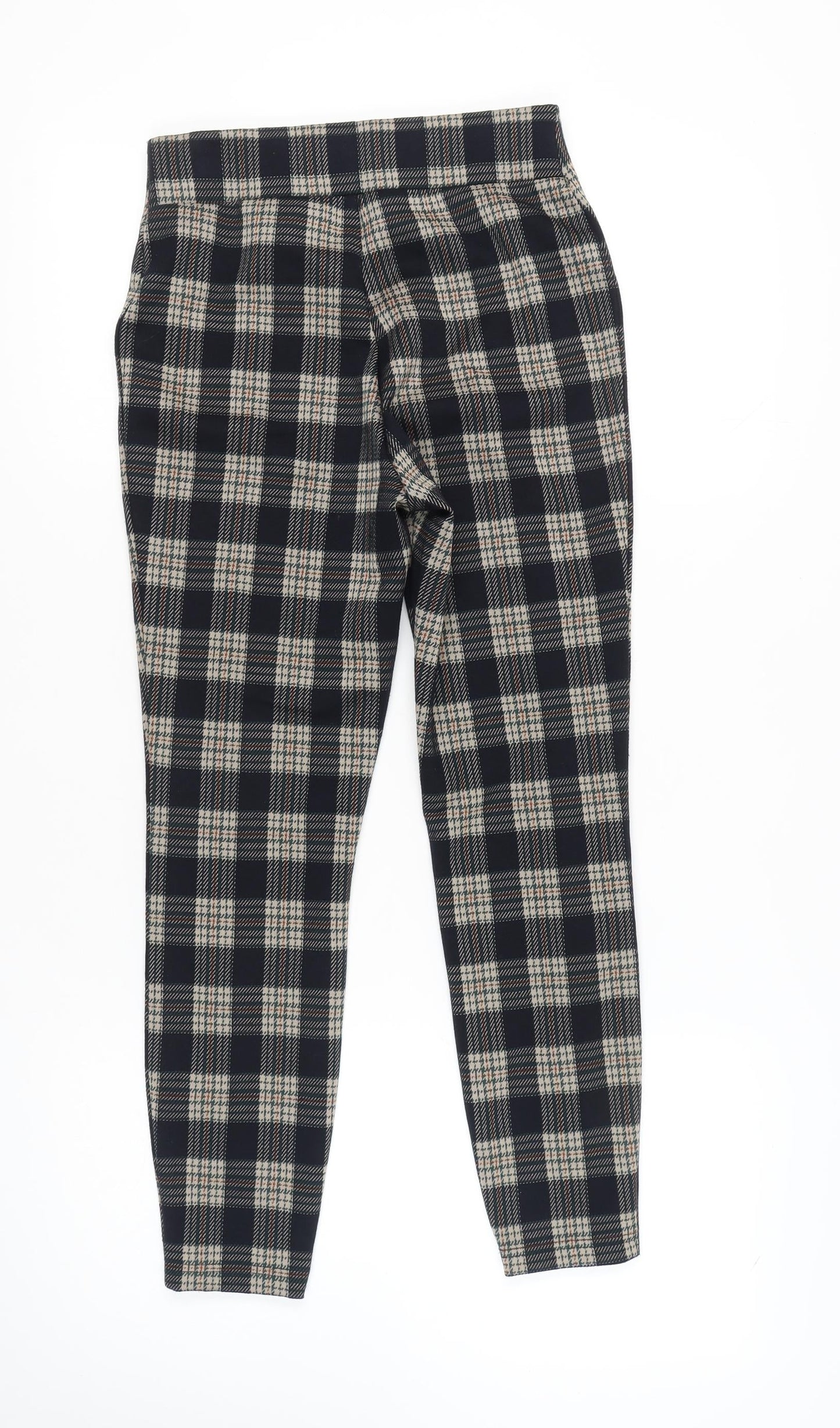 Next Women's Black Plaid Leggings, Size 8, Autumn/Winter