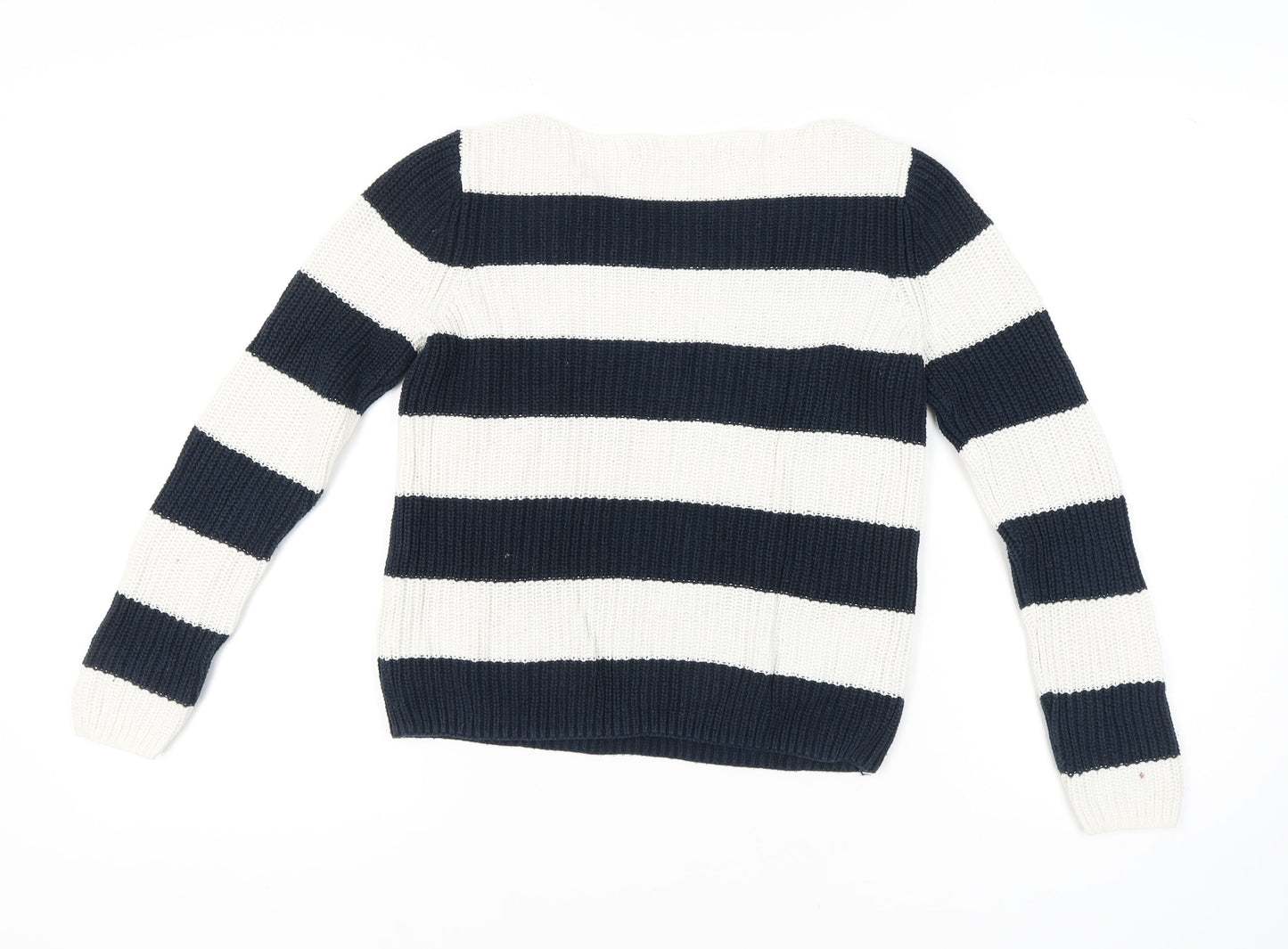 Principles Women Multicolour Striped Pullover Size 10 Petite
