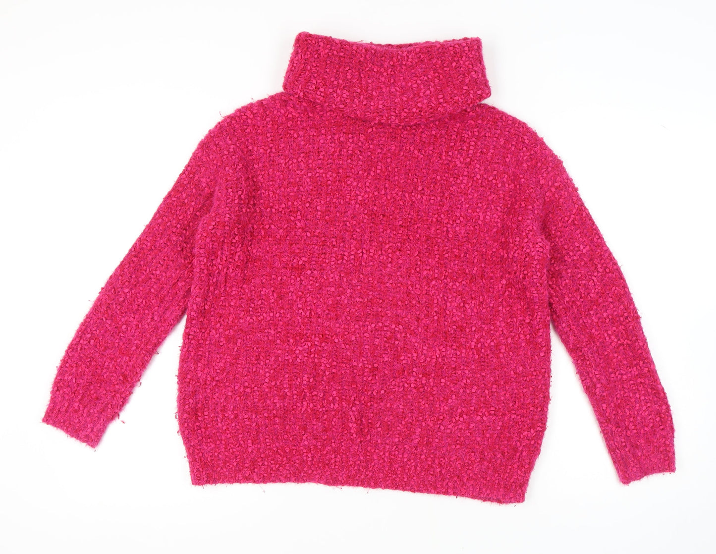 Marks and Spencer Pink Roll Neck Women's Jumper - S