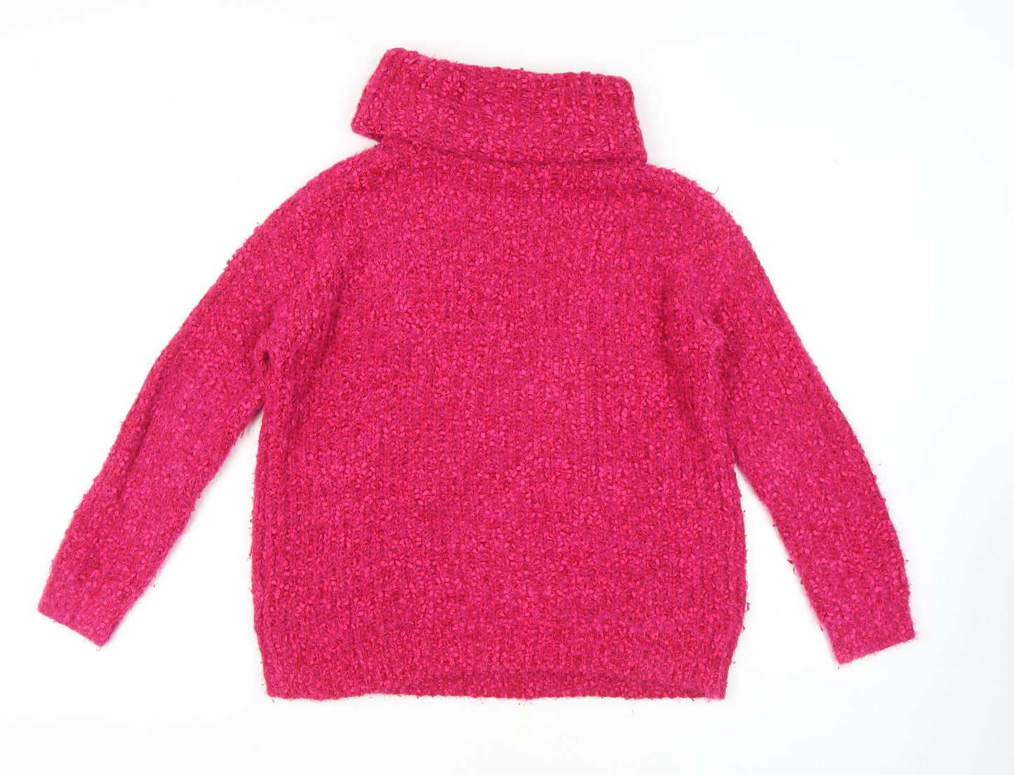 Marks and Spencer Pink Roll Neck Women's Jumper - S