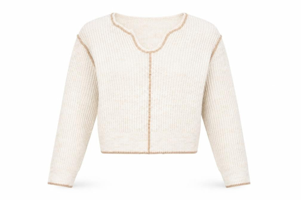 Pull&Bear Women's Ivory Jumper Size 10