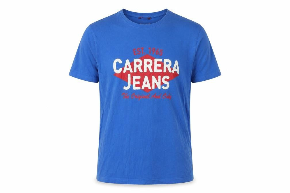 Carrera Blue Men's Medium Retro Graphic T-Shirt
