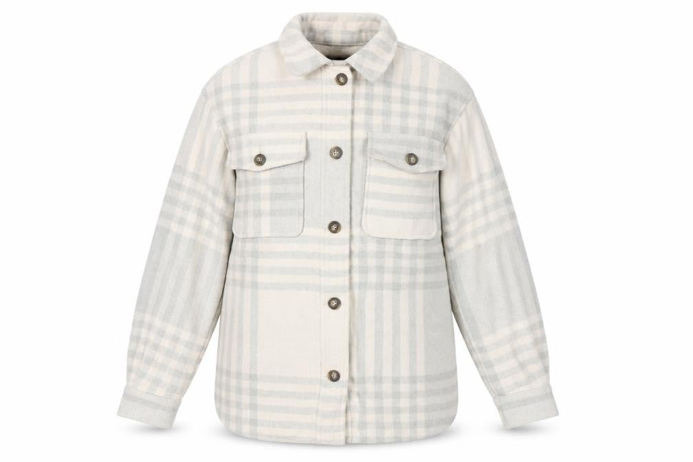 New Look Women's Beige Plaid Jacket Size 10